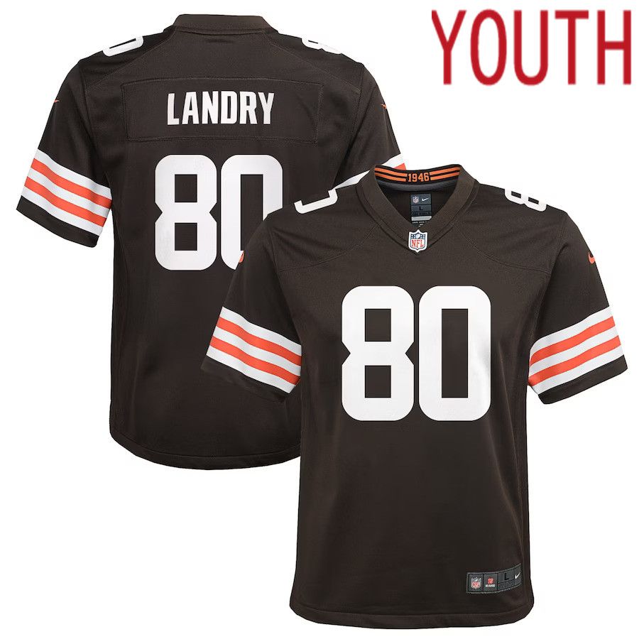 Youth Cleveland Browns 80 Jarvis Landry Nike Brown Game NFL Jersey